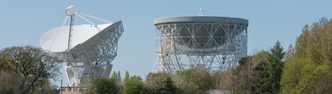 The Lovell Telescope and Mark II Radio Telescope at Jodrell Bank Observatory