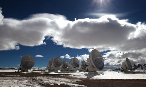 Antenna dishes at ALMA