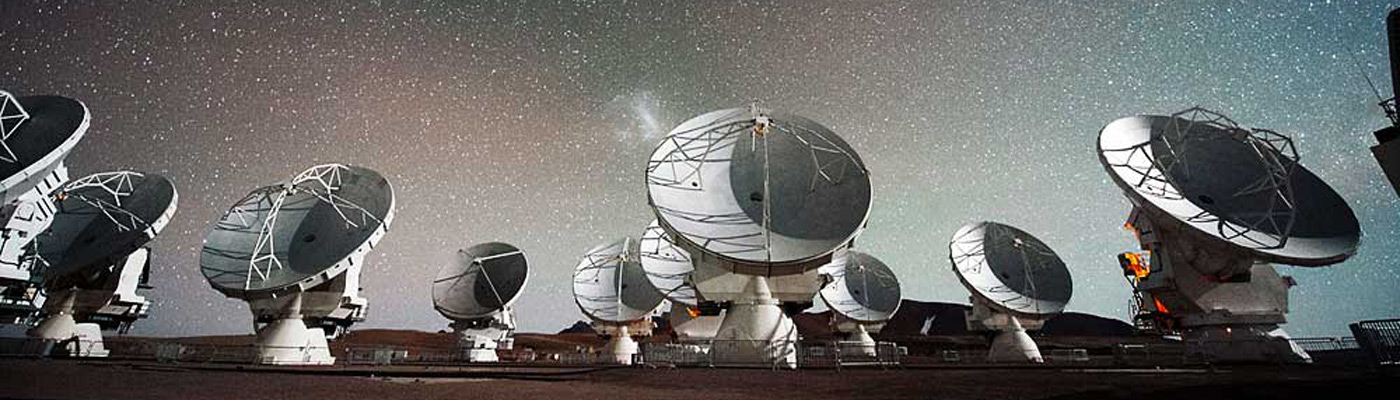 View of ALMA during its Early Science observing phase in late 2011. Telescopes from all three partne